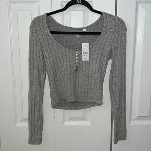PacSun super soft long sleeve cropped top